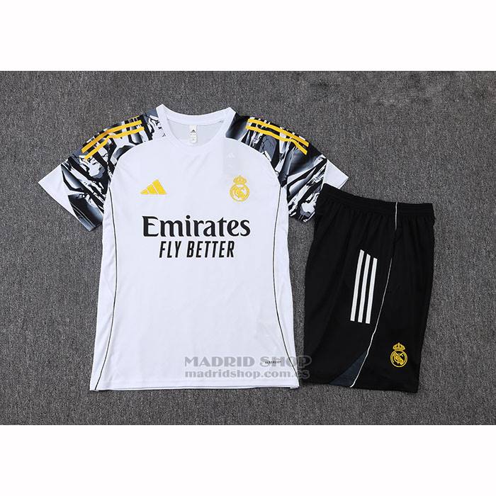 Chandal del Real Madrid Manga Corta 2025-2026 Blanco - Pantalon Corto